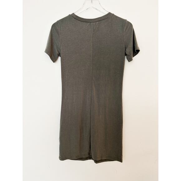 NWT She and Sky Olive Green Knot Front T-Shirt Dress Size Small - Picture 2 of 5